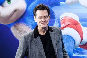 Jim Carrey poses on the blue carpet of the 'Sonic the Hedgehog' fan screening in Berlin, Germany, 28 January 2020