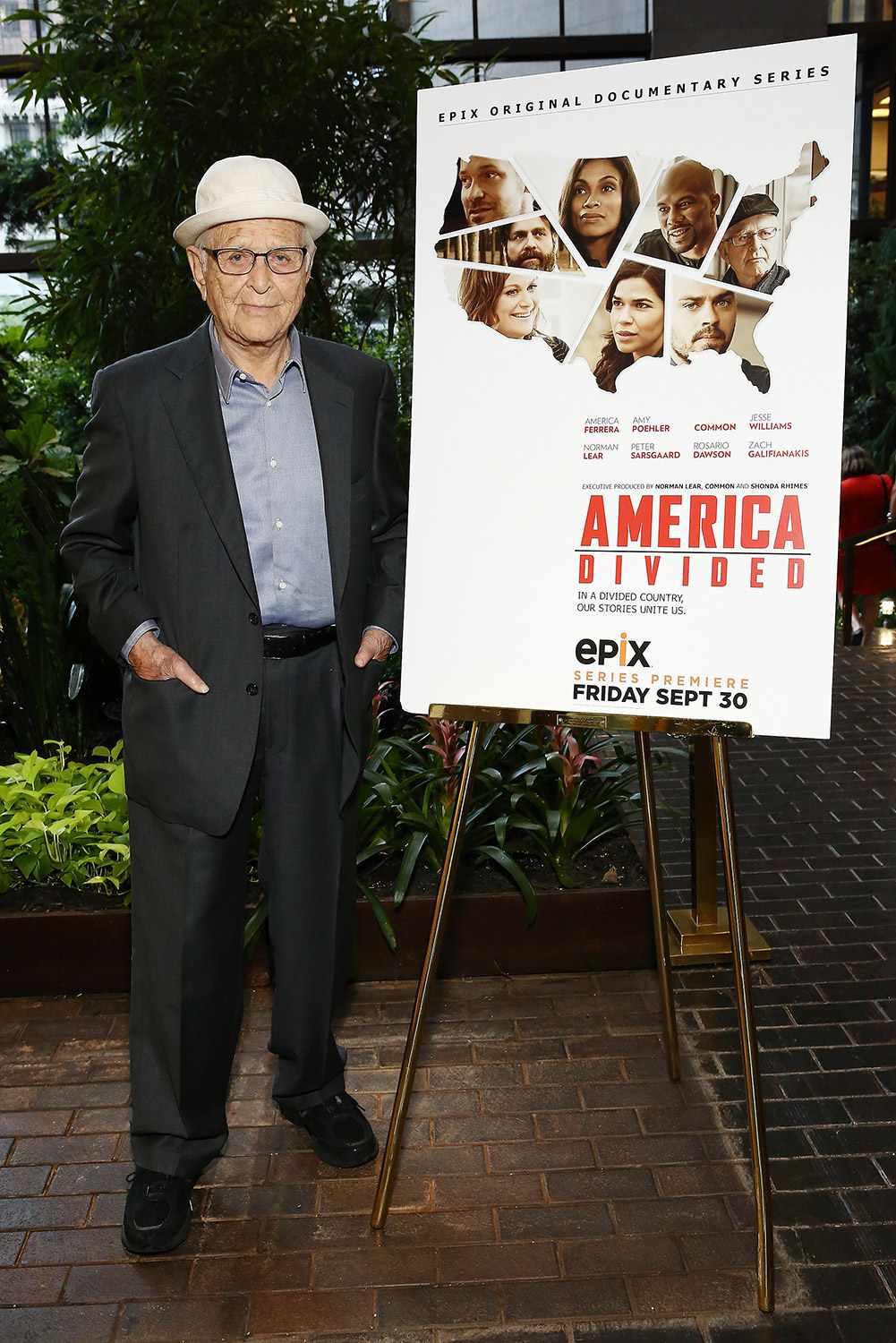 NEW YORK, NY - SEPTEMBER 13: America Divided executive producer and correspondent Norman Lear attends America Divided EPIX & Ford Foundation Event With Norman Lear & Peter Sarsgaard at Ford Foundation on September 13, 2016 in New York City. (Photo by Monica Schipper/Getty Images for EPIX)