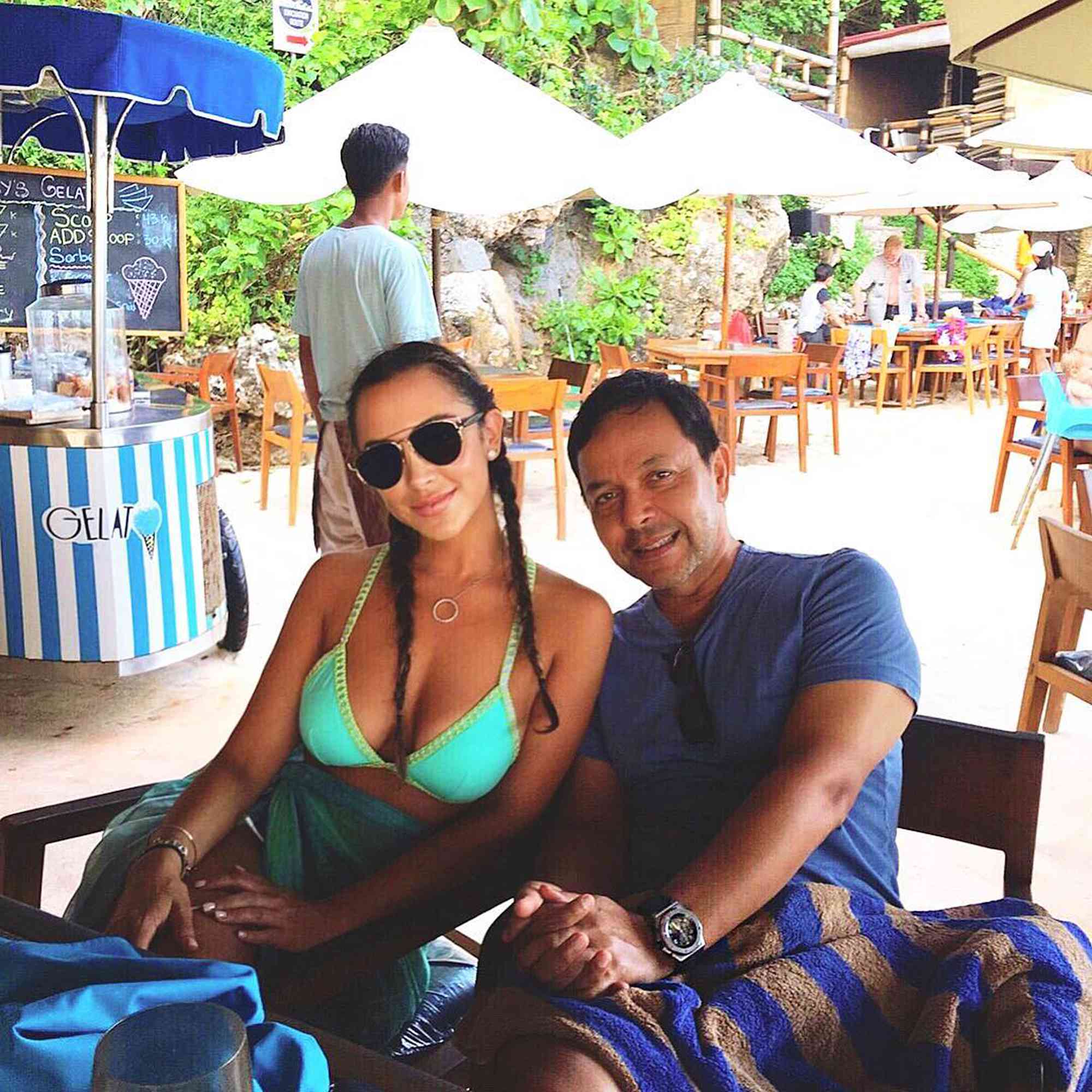 Farrah Brittany Adjufrie and Guraish Aldjufrie in Bali, Indonesia. 