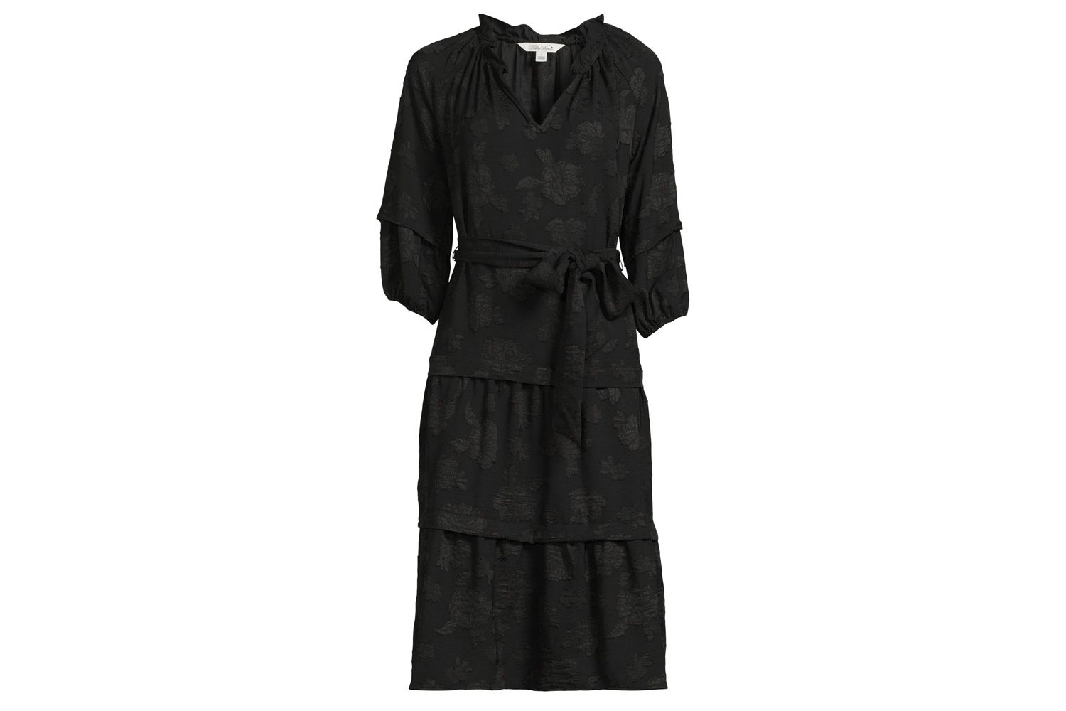 The Pioneer Woman 3/4 Sleeve Tiered Ruffle Midi Dress