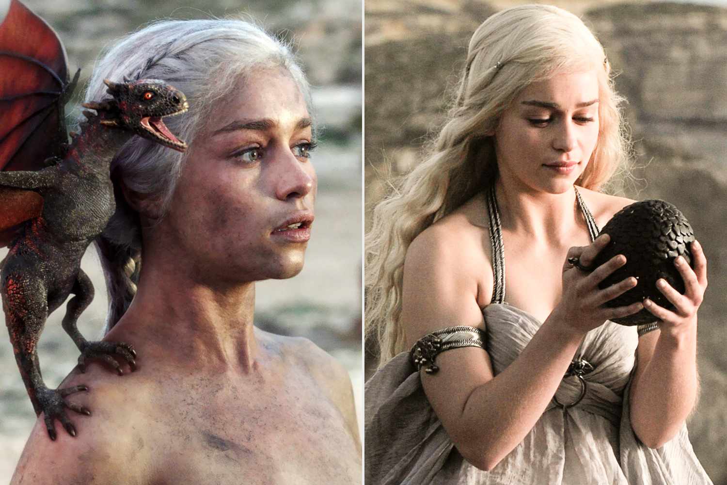 Emilia Clarke in Game of Thrones.