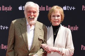 Dick Van Dyke (L) and Carol Burnett seen at Carol Burnett's Hand And Footprint Ceremony at TCL Chinese Theatre on June 20, 2024 in Hollywood, California.