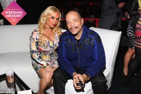 Coco Austin and Ice-T attend the ESPN The Party at Basketball City - Pier 36 - South Street on January 31, 2014 in New York City. 