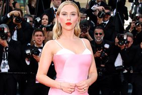 : Scarlett Johansson attends the "Asteroid City" red carpet during the 76th annual Cannes film festival