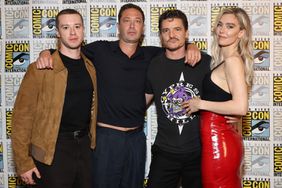 Joseph Quinn, Ebon Moss-Bachrach, Pedro Pascal and Vanessa Kirby attend the Marvel Studios Press Line during 2024 Comic-Con International at Hilton Bayfront on July 27, 2024