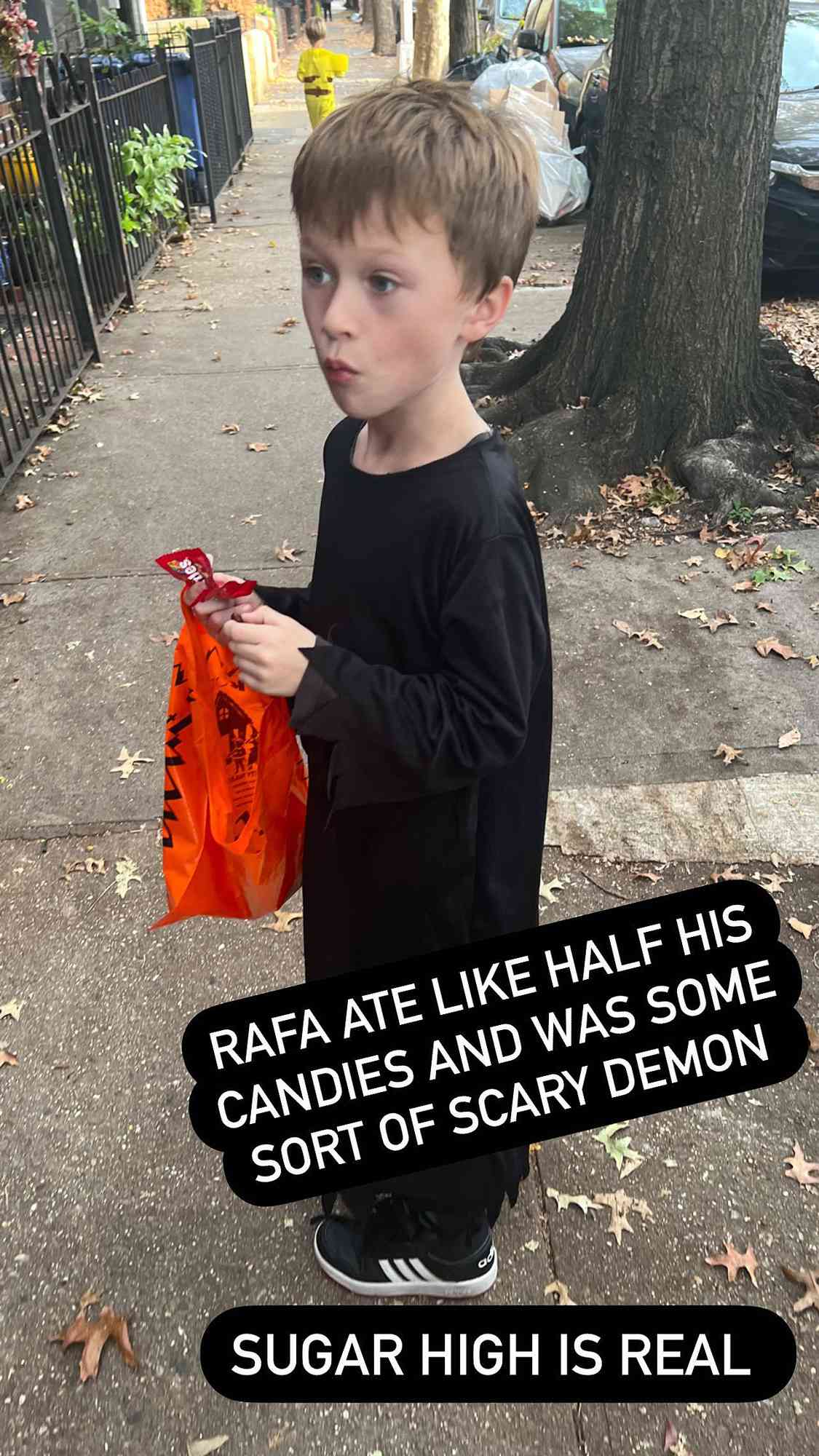 Alec and Hilaria Baldwin + Kids Trick-or-Treating