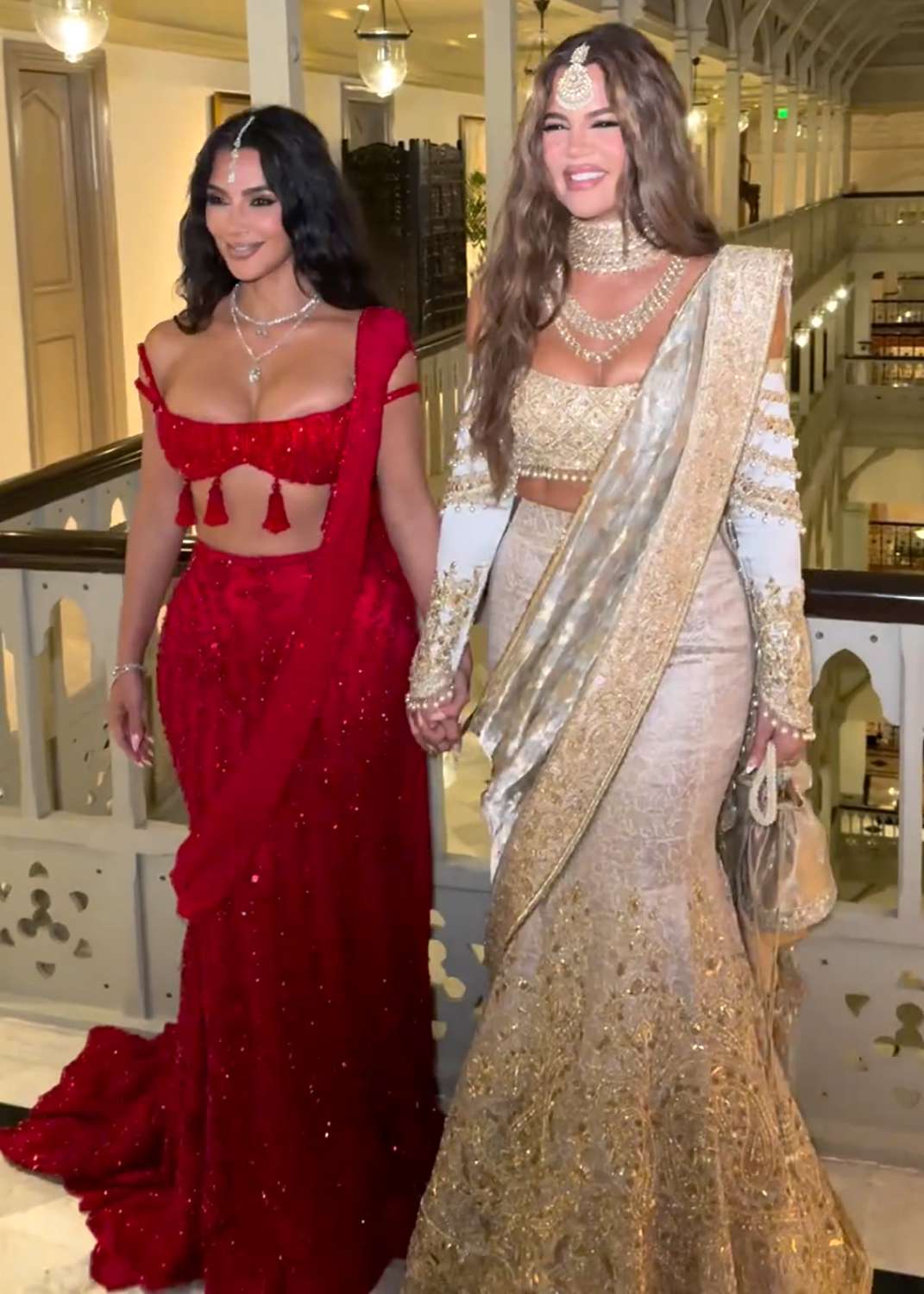 Kim and Khloe Kardashian in India