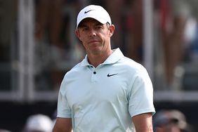 Rory McIlroy of Northern Ireland reacts on the 13th green during the final round of the 124th U.S. Open at Pinehurst Resort on June 16, 2024 in Pinehurst, North Carolina. 