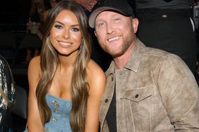 Courtney Little and Cole Swindell attend the 2023 CMT Music Awards