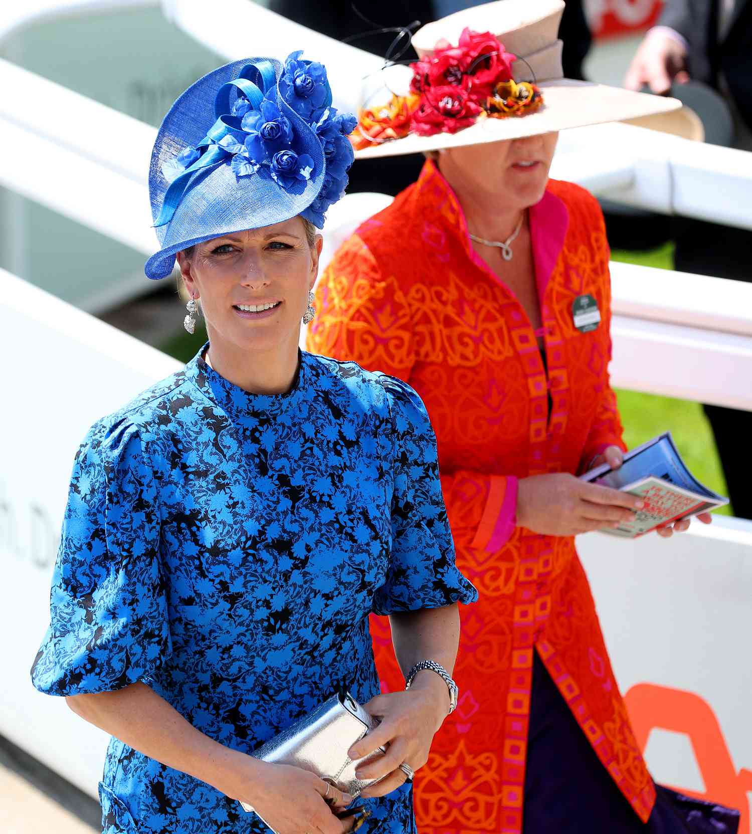 Zara Tindall is pictured during Cazoo Derby meeting at Epsom Racecourse