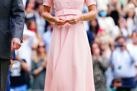 Catherine Duchess of Cambridge prepares for the presentation ceremony