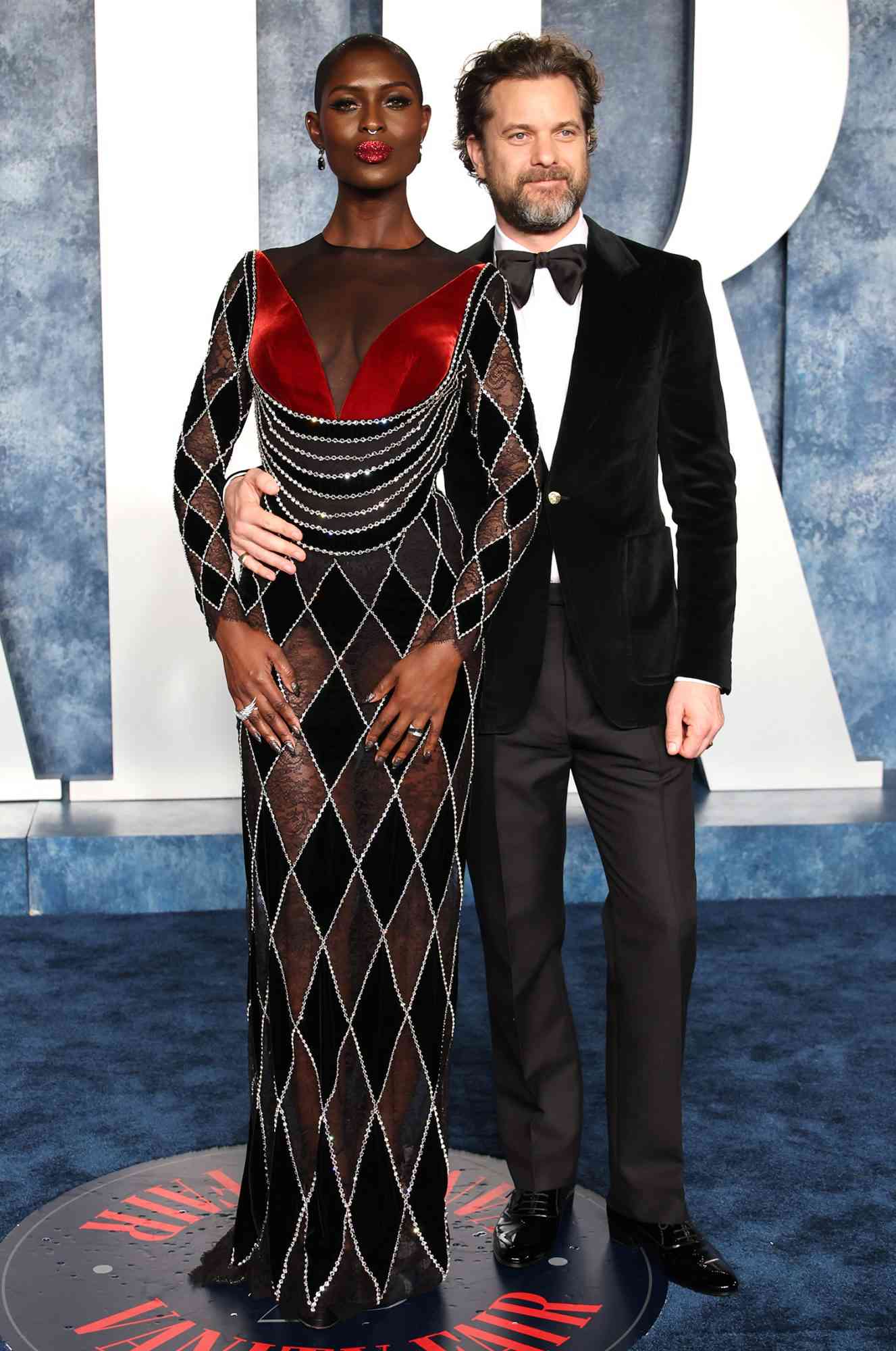 Jodie Turner-Smith and Joshua Jackson attend the 2023 Vanity Fair Oscar Party hosted by Radhika Jones