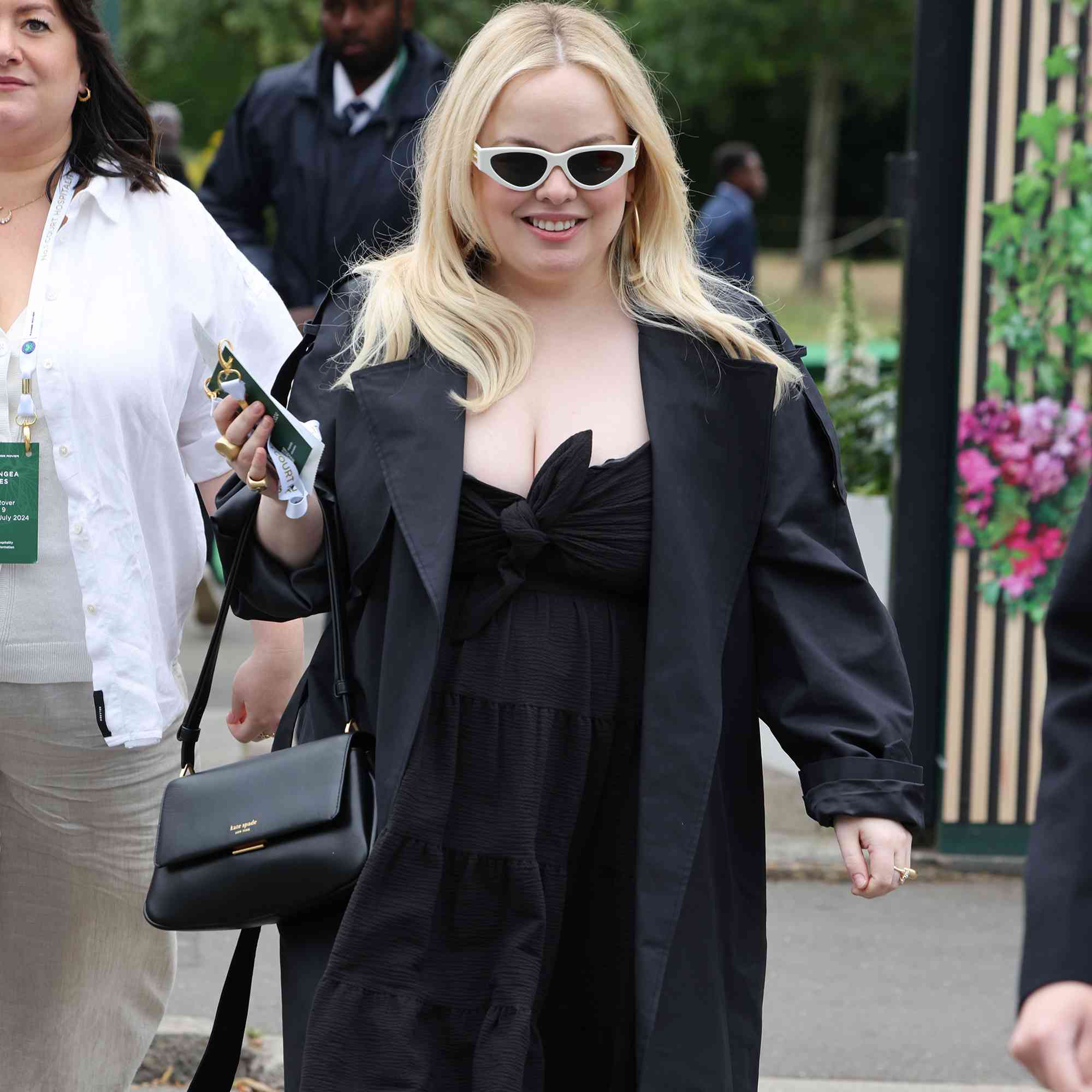 Nicola Coughlan attends day thirteen of the Wimbledon Tennis Championships at the All England Lawn Tennis and Croquet Club on July 13, 2024 in London, England