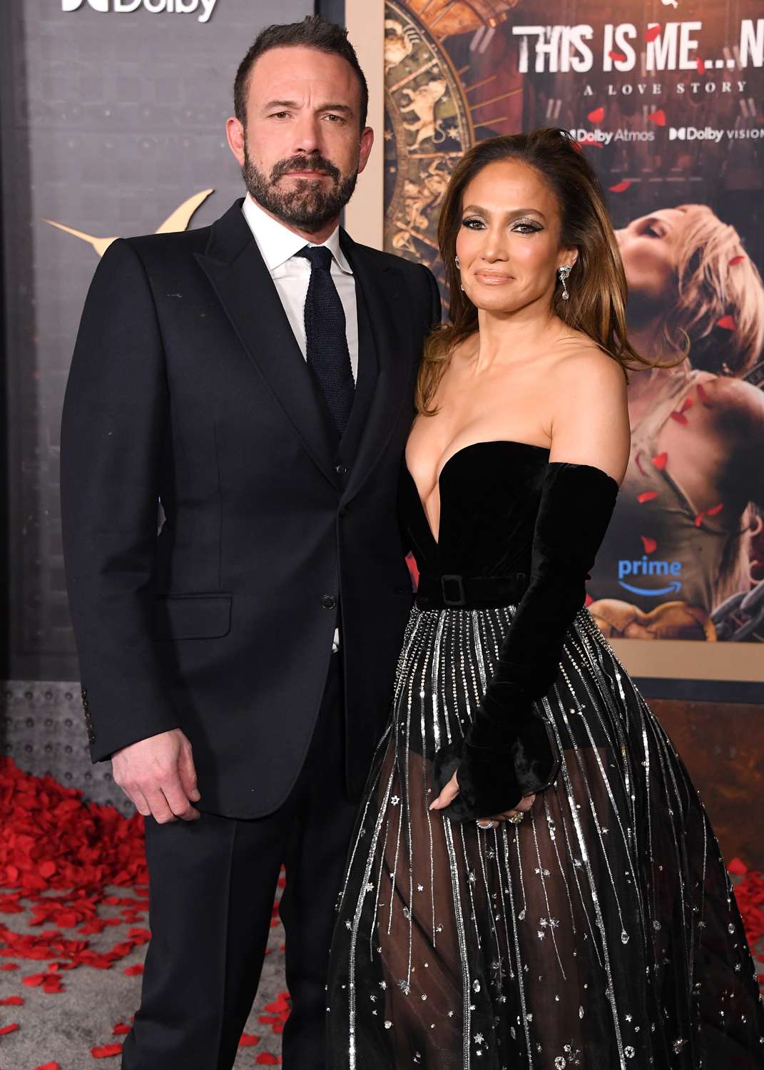 Ben Affleck, Jennifer Lopez arrives at the Los Angeles Premiere Of Amazon MGM Studios "This Is Me...Now: A Love Story" at Dolby Theatre on February 13, 2024