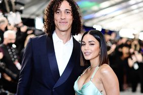 Cole Tucker and Vanessa Hudgens attend the 28th Screen Actors Guild Awards at Barker Hangar on February 27, 2022 in Santa Monica, California