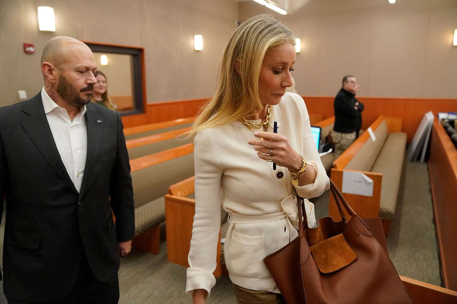 Actor Gwyneth Paltrow enters the courtroom, in Park City, Utah.
