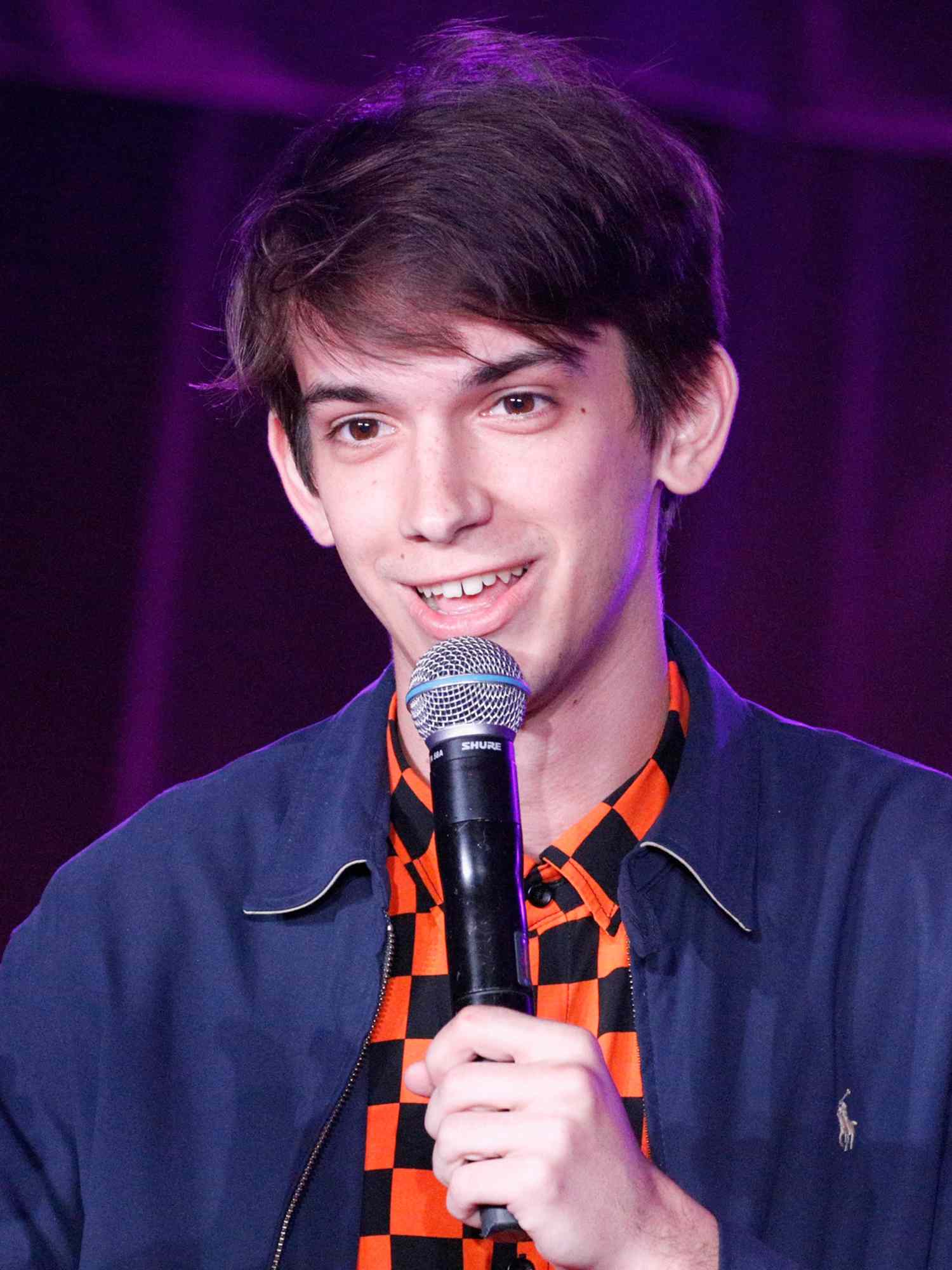 Andrew Dismukes performs onstage during 'Pouring Stories: Weird Tales or Touring' in the Room 415 Comedy Club during Clusterfest at Civic Center Plaza and The Bill Graham Civic Auditorium on June 3, 2018 in San Francisco, California