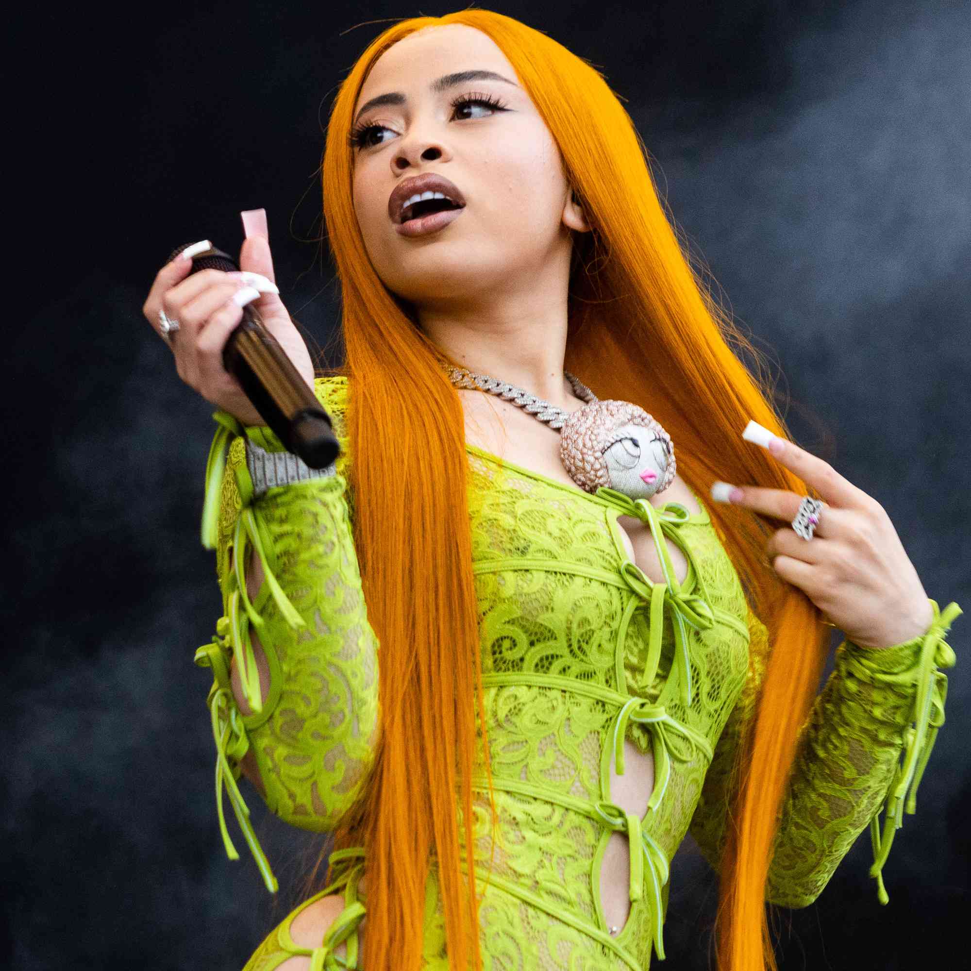 Ice Spice performs at day 2 of Rolling Loud Europe 2024 at Magna Racino on July 7, 2024 