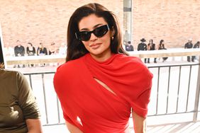 Kylie Jenner attends the "Les Sculptures" Jacquemus' Fashion Show at Fondation Maeght