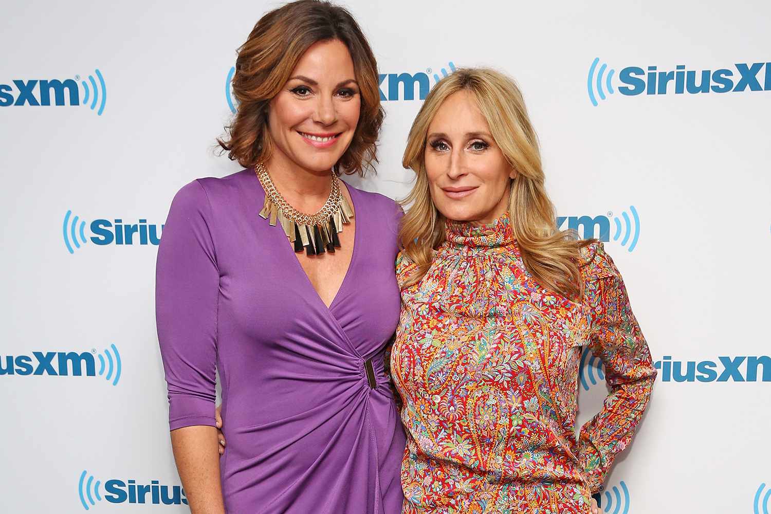 NEW YORK, NEW YORK - APRIL 05: Luann de Lesseps (L) and Sonja Morgan visit at SiriusXM Studio on April 5, 2016 in New York City. (Photo by Robin Marchant/Getty Images)