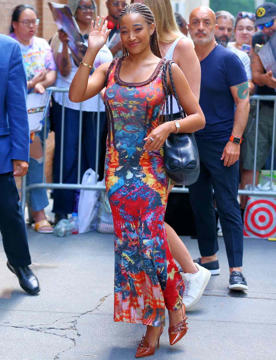 Amandla Stenberg arrives at The View in New York City.