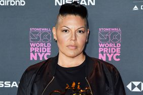 Singer and actress Sara Ramirez arrives for the opening ceremony of WorldPride 2019 at Barclays Center in Brooklyn, New York, on June 26, 2019. - New York's highly anticipated World Pride festivities officially opened with a benefit concert hosted by performer Whoopi Goldberg and featuring headliner Cyndi Lauper