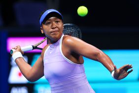 Naomi Osaka of Japan plays in the Singles first round match against Daria Saville of Australia during day two of Toray Pan Pacific Open