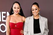 Tamera Mowry and Tia Mowry at Essence Black Women in Hollywood held at the Academy Museum of Motion Pictures on March 7, 2024 in Los Angeles, California.