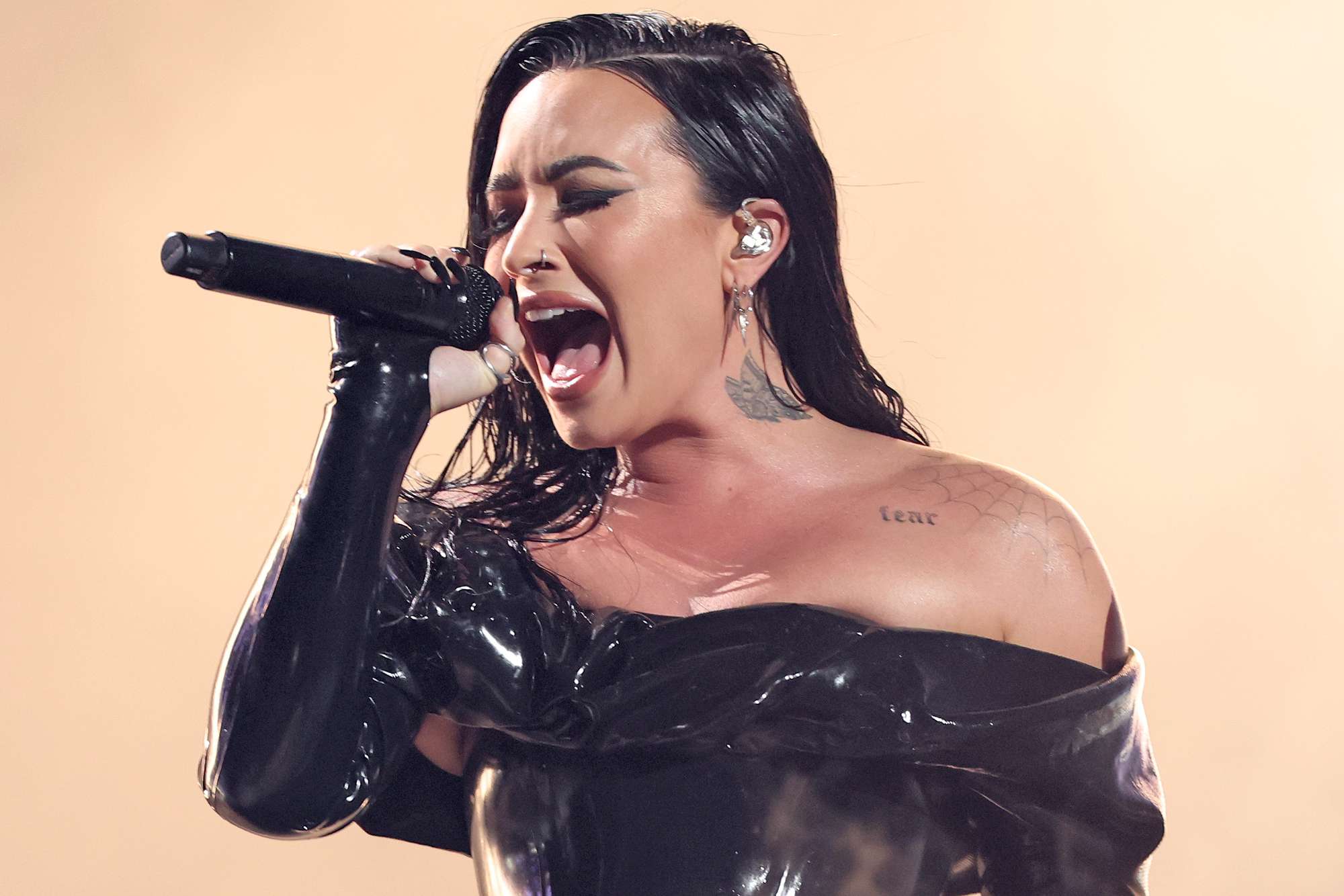 Demi Lovato at the 2023 MTV Video Music Awards held at Prudential Center on September 12, 2023