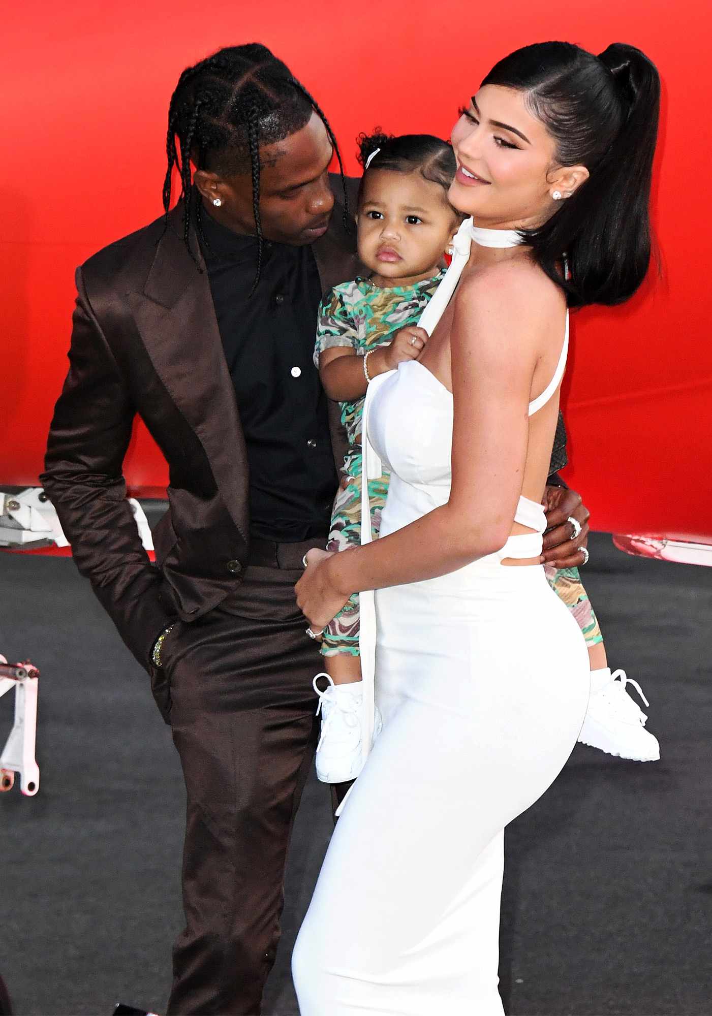 Travis Scott, Stormi Webster and Kylie Jenner