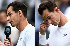 Andy Murray on centre court at the 2024 Wimbledon Championships 