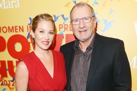 Norma Zarky Humanitarian Award Honoree Christina Applegate (L) and actor Ed O'Neill pose backstage at the 2012 Women In Film Crystal + Lucy Awards held at The Beverly Hilton Hotel on June 12, 2012 in Beverly Hills, California. 