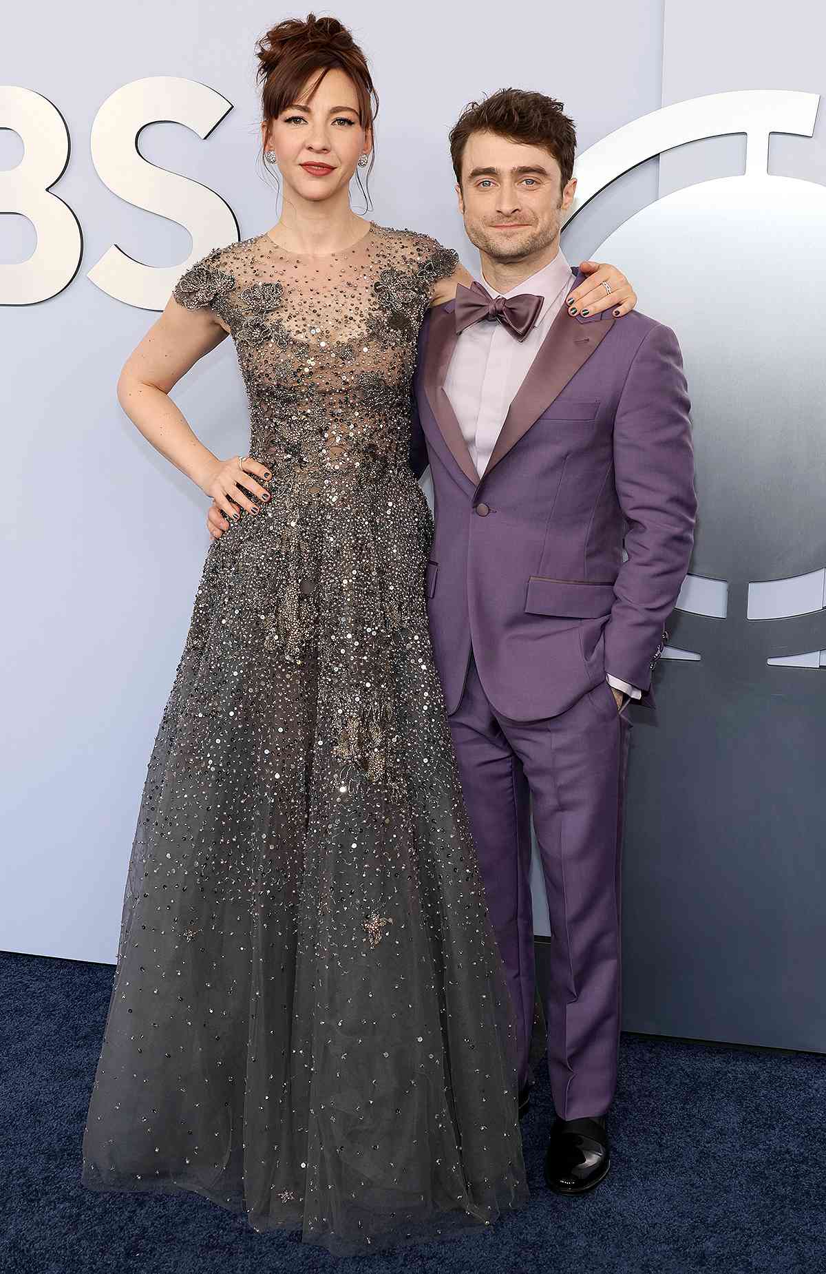 Erin Darke and Daniel Radcliffe attend the 77th Annual Tony Awards at David H. Koch Theater at Lincoln Center on June 16, 2024 in New York City. 