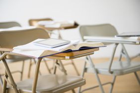 School classroom stock image