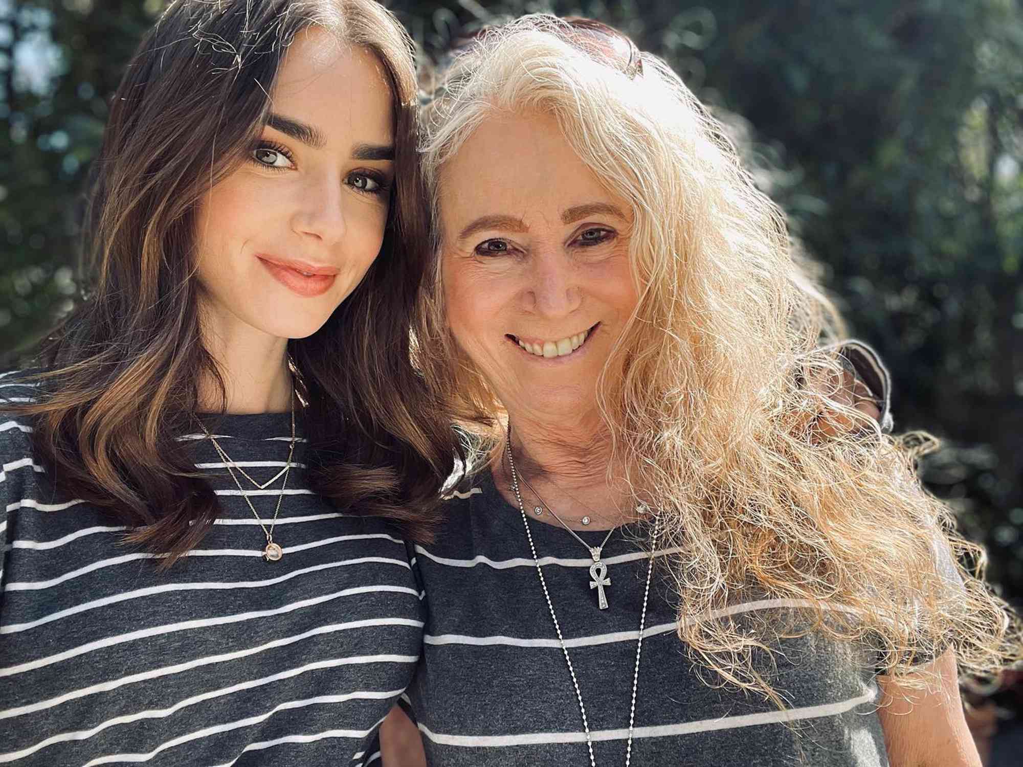 Lily Collins and her mom, Jill Tavelman