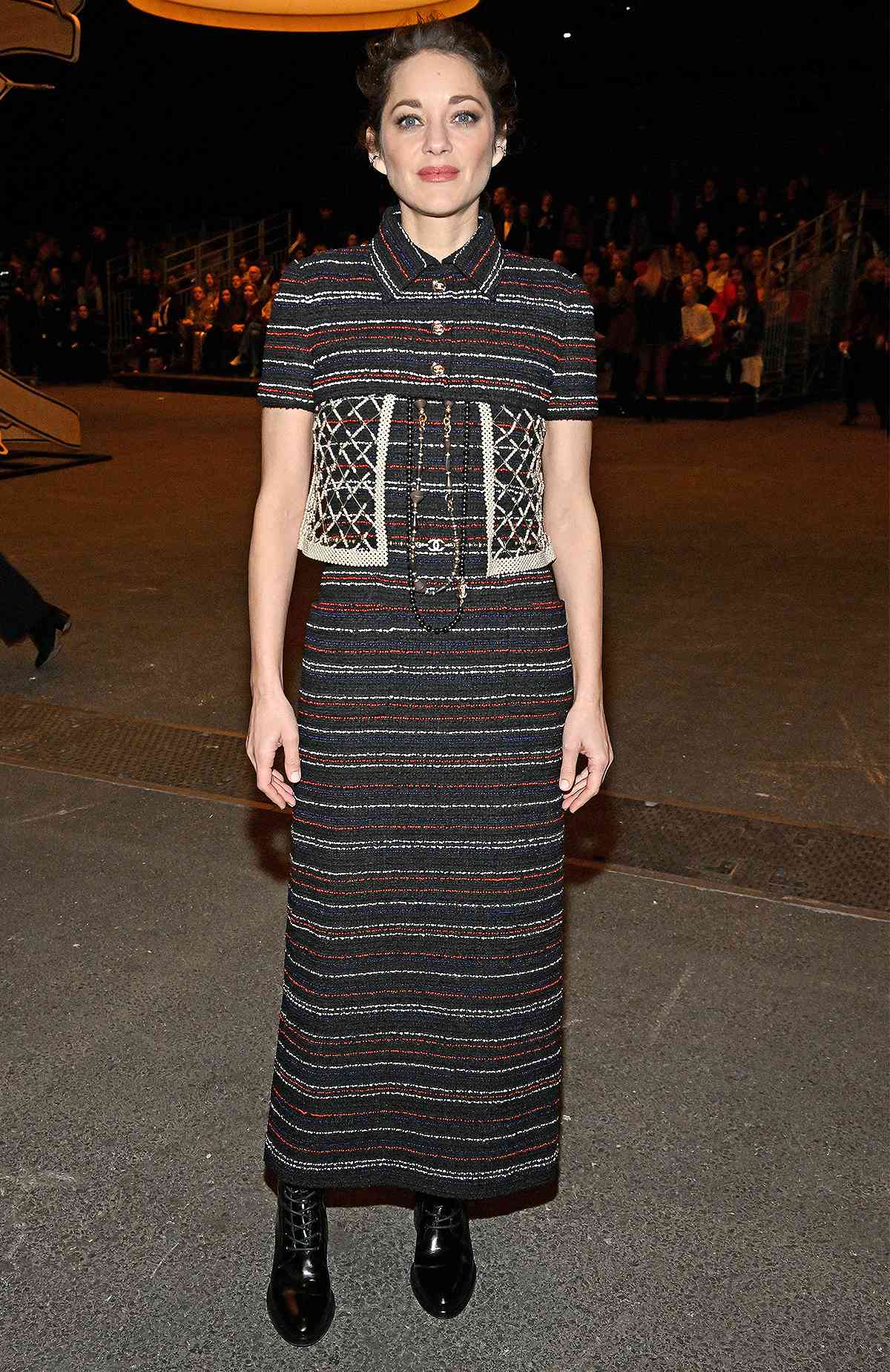 Marion Cotillard attends the Chanel Haute Couture Spring Summer 2023 show as part of Paris Fashion Week on January 24, 2023 in Paris, France.