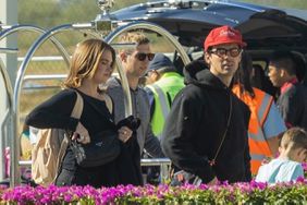 Joe Jonas is seen arriving at the private terminal of Los Cabos Airport with model Stormi Bree