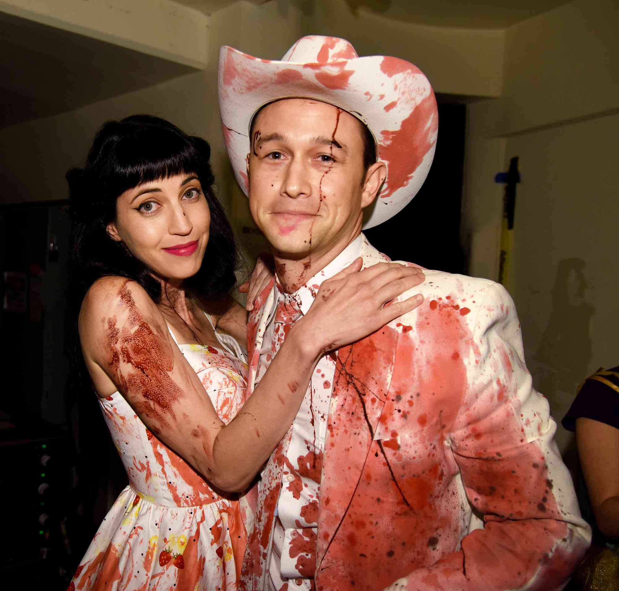 Joseph Gordon-Levitt (R) and Tasha McCauley attend Hilarity for Charity's 5th Annual Los Angeles Variety Show: Seth Rogen's Halloween at Hollywood Palladium on October 15, 2016 in Los Angeles, California