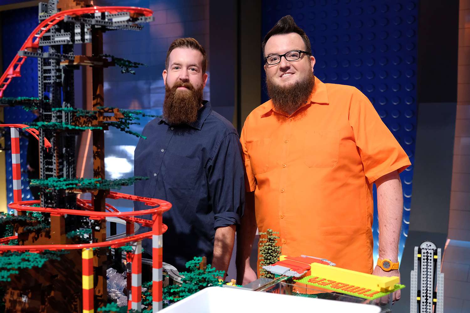 LEGO MASTERS: L-R: Contestants Mark and Boone in LEGO MASTERS, premiering Wednesday, Feb. 5