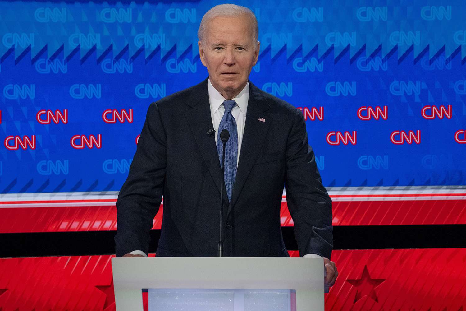 U.S. President Joe Biden, attends a presidential debate with a Republican candidate, former U.S. President Donald Trump, a, Biden Trump presidential debate