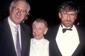 Steven Spielberg and parents Arnold Spielberg and Leah Adler attend the American Jewish Committee's 83rd Annual Executive Council - Presentation of the American Liberties Medallion to President Ronald Reagan on November 4, 1989