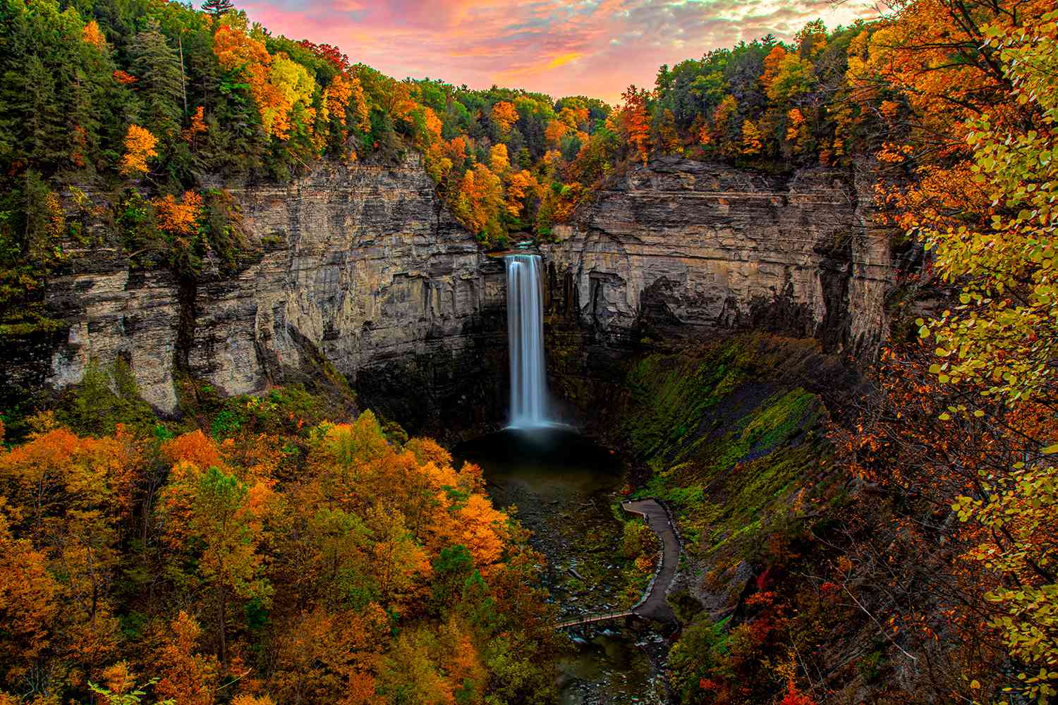 Taughannock Falls State Park Trumansburg Ulysses Ithaca NY Finger Lakes Upstate New York Empire State