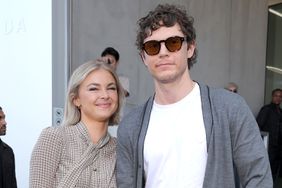 Natalie Engel and Evan Peters arrive at the Prada fashion show during the Milan Menswear Spring/Summer 2025 on June 16, 2024 in Milan, Italy. 