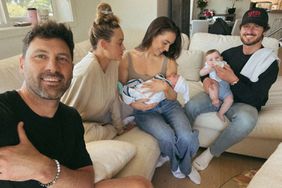 Jenna Johnson and Val Chmerkovskiy Take Baby Rome to Visit Baby Cousin Rio in Family Selfie with Peta and Maks