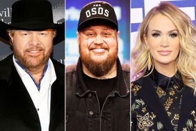Toby Keith attends the 34th Annual Nashville Symphony Ball aJelly Roll visits SiriusXM Studios on June 12, 2024 in New York City; Carrie Underwood attends the 2022 People's Choice Awards at Barker Hangar on December 06, 2022 in Santa Monica, California