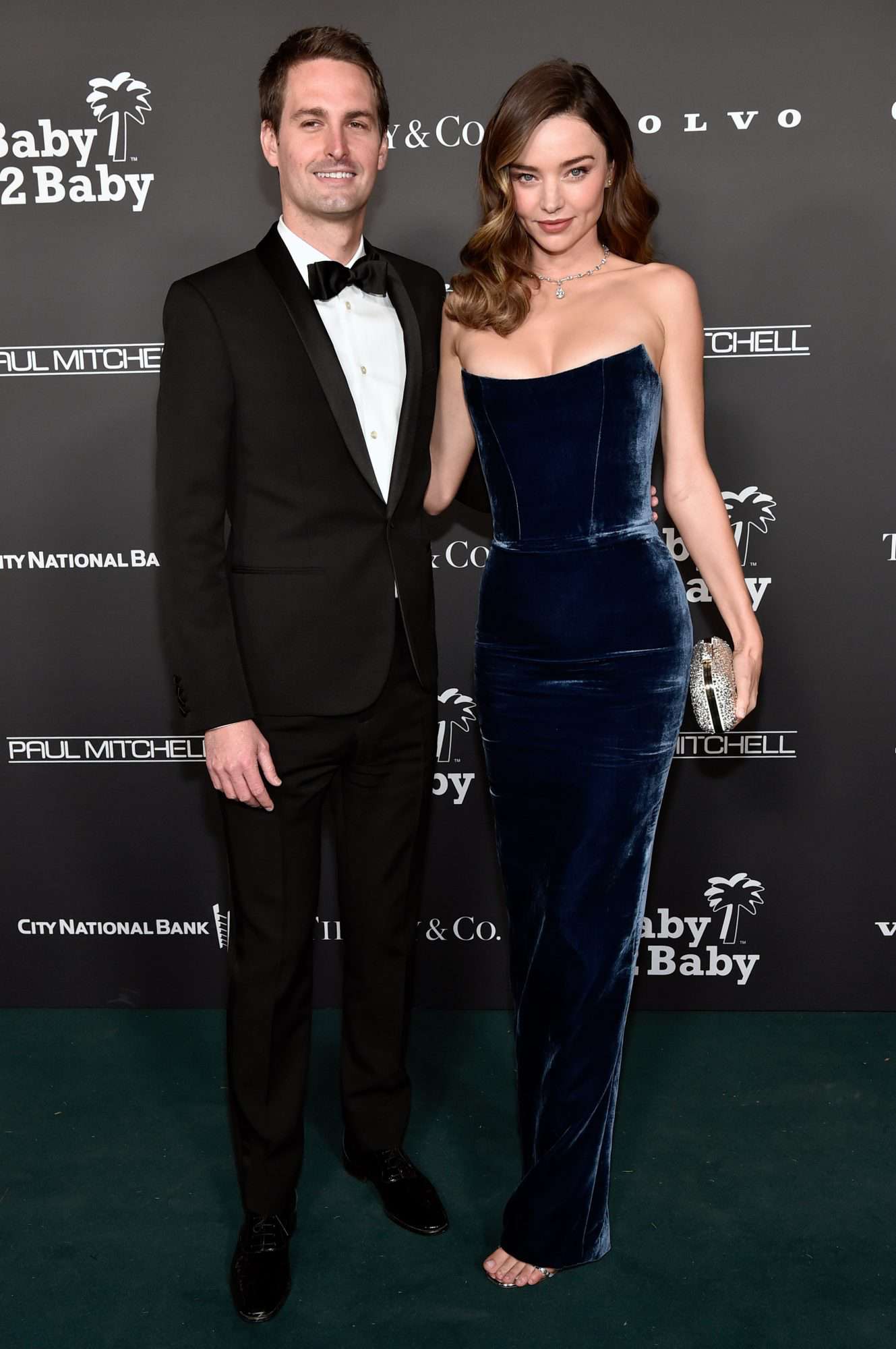 WEST HOLLYWOOD, CALIFORNIA - NOVEMBER 12: (L-R) Evan Spiegel and Miranda Kerr attend the 2022 Baby2Baby Gala presented by Paul Mitchell at Pacific Design Center on November 12, 2022 in West Hollywood, California. (Photo by Rodin Eckenroth/Getty Images)