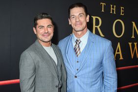 Zac Efron and John Cena at the Los Angeles premiere of "The Iron Claw" held at DGA Theater on December 11, 2023 in Los Angeles, California.