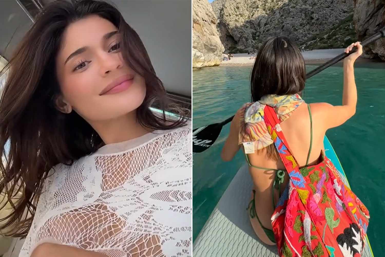 Kendall and Kylie Jenner Go Paddleboarding in Mallorca on Their Sister Trip