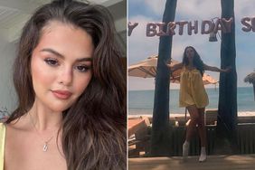 Selena Gomez Wears a "B" Necklace and Butter Yellow Sundress to Celebrate 32nd Birthday