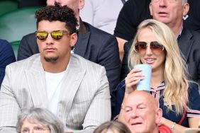 Brittany Mahomes in a crowd at Wimbledon